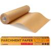 imageKatbite Unbleached Parchment Paper Roll 15in x 242ft 300 SqFt NonStick with Serrated Cutter for Baking Cooking Air FryerBrown