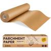 imageKatbite Unbleached Parchment Paper Roll 15in x 242ft 300 SqFt NonStick with Serrated Cutter for Baking Cooking Air FryerBrown