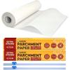 imageKatbite Unbleached Parchment Paper Roll 15in x 242ft 300 SqFt NonStick with Serrated Cutter for Baking Cooking Air FryerWhite