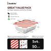 imagekatbite 50 Count 1 Lb16 Oz Aluminum Pans 5quotX4quot Mini Aluminum Pans With Lids Disposable Aluminum Foil Pans Small Aluminum Pans With Lids  Perfect For Catering Meal Prep Baking Freezer Safe
