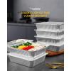 imagekatbite 85x6 Aluminum Pans with Lids 50 Pack  Aluminum Pans ampamp Cardboard Lids 225 LB Premium Foil Pans Disposable Food Containers with Lids Ideal for Air Fryer Cooking Heating Freezer
