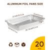 imagekatbite Heavy Duty 21x13 Aluminum Pans 20Pack  Premium Disposable Full Size Foil Baking Pans for Cooking Heating Storing ampamp Prepping Food
