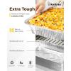 imagekatbite Heavy Duty 9x13 Aluminum Pans 30Pack  Premium Disposable Deep Steam Table Foil Baking Pans for Cooking Heating Storing ampamp Prepping Food