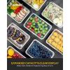 imagekatbite Small Aluminum Pans with Lids 50Pack 8quot6quot 225 LB Capacity Foil Food Containers with Clear Lids Disposable Tin Foil Pans for Baking Meal Prep and Freezer Takeout