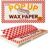 imageKatbite 120 Sheets Christmas PopUp Dry GreaseResistant Checkered Deli Paper 12x1075quot quotWax Paper Sheets for Food Burritos or SandwichesRed120sheets