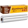 imageKatbite Aluminum Foil Roll Heavy Duty 12inx150ft 30 Micron Thick Strong Foils Aluminum Roll with Cutter for Home Cooking Catering Grilling150Sqft12inX150Ft150SQFT