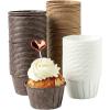 imageKatbite Parchment Cupcake Liners Standard Size 150PCS Christmas Cupcake Liners Muffin Baking Liners Heavy Duty Greaseproof Wrappers for Bakery Birthday PartyWhitebrowncoffee