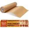 imageKatbite Unbleached Parchment Paper Roll 15in x 242ft 300 SqFt NonStick with Serrated Cutter for Baking Cooking Air Fryer15x242B