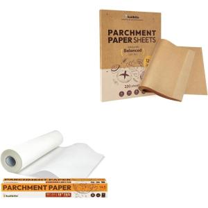 imageKatbite Parchment Paper Roll 15 IN ampamp Parchment Paper Sheets 200 Pcs Performance Series 12x16IN