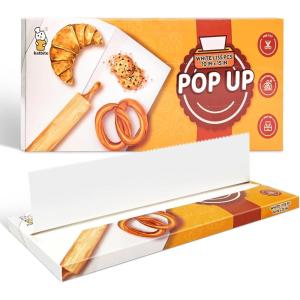 imagekatbite 135Pcs 45 gsm PopUp Parchment Paper Sheets Heavy Duty ampamp Nonstick10x15 In Precut Unbleached Parchment Paper for Baking PopUp Paper Dispenser for Cooking Wrapping Spacesaving10x15inch135 PcsW