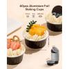 imageDisposable Ramekins with Lids  Katbite 60 Pack 5oz Aluminum Foil Cupcake Baking Cups Muffin Tins for Creme Brulee Desserts Baking  GoldBlack