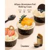 imageDisposable Ramekins with Lids  Katbite 60 Pack 5oz Aluminum Foil Cupcake Baking Cups Muffin Tins for Creme Brulee Desserts Baking  GoldBlack Meteor Shoer