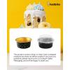 imageDisposable Ramekins with Lids  Katbite 60 Pack 5oz Aluminum Foil Cupcake Baking Cups Muffin Tins for Creme Brulee Desserts Baking  GoldBlack Meteor Shoer