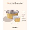 imageDisposable Ramekins with Lids  Katbite 60 Pack 5oz Aluminum Foil Cupcake Baking Cups Muffin Tins for Creme Brulee Desserts Baking  GoldGold