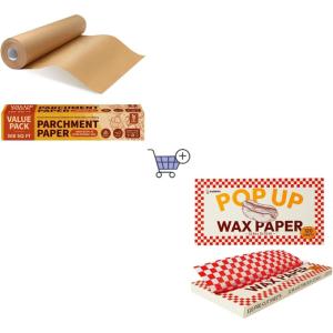 image15in x 242ft Parchment Paper Roll ampamp 120 Sheets Wax Paper