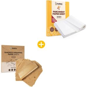 imageKatbite 100Pcs 12 In Food Wrapping Paper New Pattern ampamp Katbite 200PCS 12x16 In Heavy Duty Flat Parchment Paper