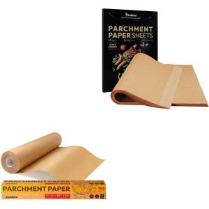 imageKatbite Parchment Paper Roll 15 IN ampamp Parchment Paper Sheets 200 Pcs Performance Series 12x16IN Ultrastrong
