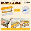 imageKatbite Plastic Wrap with Removable Slide Cutter 12inch X 1200 Square Foot Food Service Clear Film Roll Thick Enough Stronger Durable Stretch for Daily ampamp Comercial Use