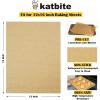 imageKatbite Heavy Duty 12x16 Inch 200Pcs Parchment Paper in 2 packages white and unbleached Precut Parchment Baking Paper for Baking Cookies Bread Meat