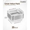 imagekatbite Heavy Duty 8x8 Aluminum Pans 25Pack  Premium Disposable Foil Baking Pans for Air Fryer Cooking Heating Storing amp Prepping Food8x825pcs