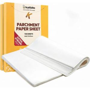 imageKatbite 16x24 inch Heavy Duty Parchment Paper Sheets 200Pcs Precut NonStick Full Parchment Sheets for Baking Cooking Grilling Frying and Steaming Full Sheet Baking Pan Liners Advanced Series16x241002pack
