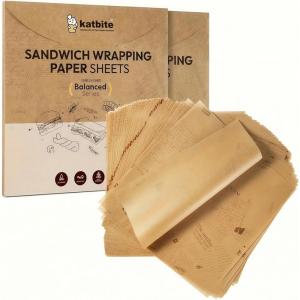 imageKatbite 440 Pcs Parchment Paper Sheets 12x16 Inches Unbleached Baking Paper NonStick for Gently Baking Precut Parchment Paper Suitable for Baking CookingAir Fryer Balanced Series12x12 Inch1002pack