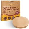 image:imageKatbite Unbleached Parchment Paper Rounds Heavy Duty 9 Inch 120PcsBrown