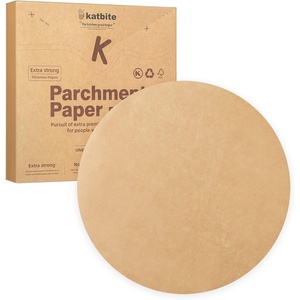 image:imageKatbite Unbleached Parchment Paper Rounds Heavy Duty 9 Inch 120PcsBrown